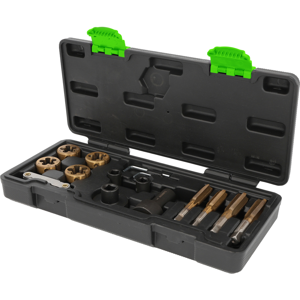 COMPETITION 3/8" Gewindeschneid-Satz für Radmuttern- und Schrauben, 15-tlg
