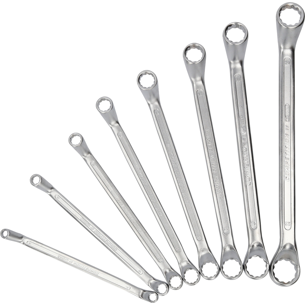 COMPETITION Doppel-Ringschlüssel-Satz, gekröpft, 8-tlg